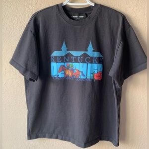 HOMME + FEMME Charcoal Kentucky Derby Twin Spires Tee Shirt Size M